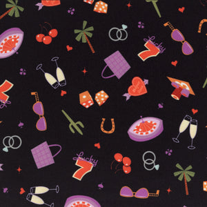 "Sweetheart" Convertible Crossbody Seatbelt Bag | Shag X Harveys "Viva Las Vegas" | Shag (Josh Agle) | Interior Lining | The Shag Store