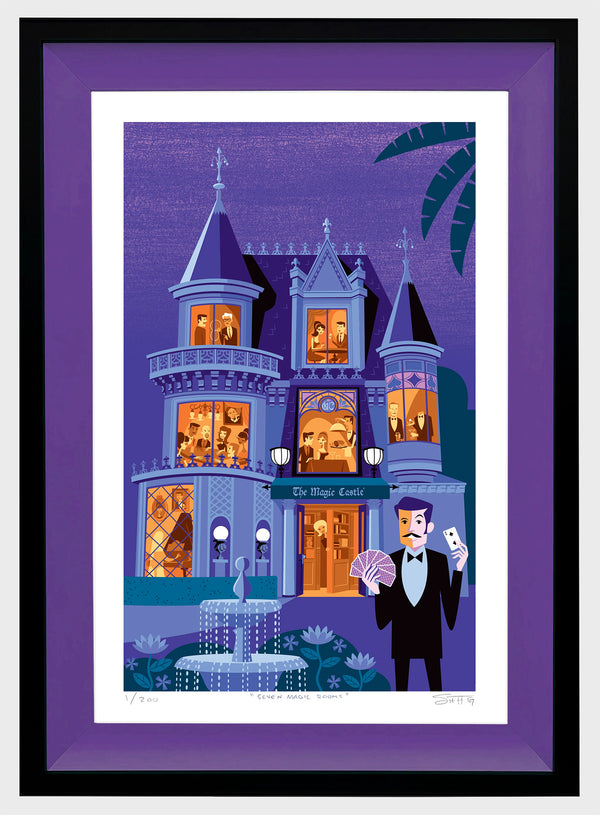 "Seven Magic Rooms" Framed Fine Art Print | Shag (Josh Agle) | Purple Liner | The Shag Store