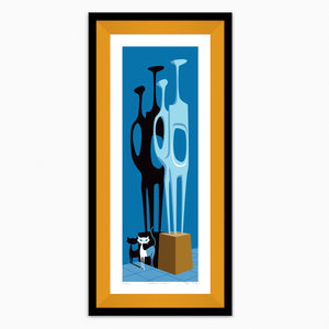 "Shadow World" Framed Fine Art Print | Shag (Josh Agle) | Yarrow Liner | The Shag Store
