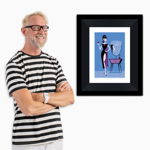 "The Bad Apple" Framed Fine Art Print with Shag (Josh Agle) | Black Liner | The Shag Store
