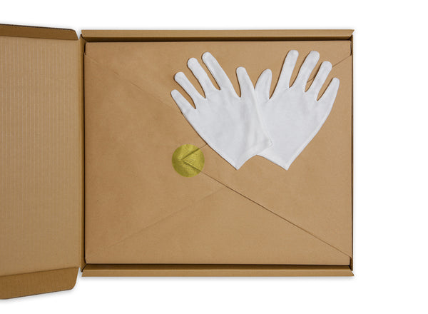 "SHAG · PALM SPRINGS" Collector's Edition | Orange Clamshell Case | Package Interior & Gloves | Shag (Josh Agle) | The Shag Store