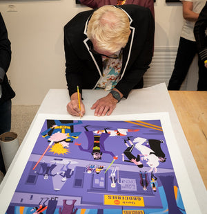 ”Jay & Silent Bob vs Time & Space” Fine Art Print by Shag (Josh Agle) | Shag Signing | The Shag Store