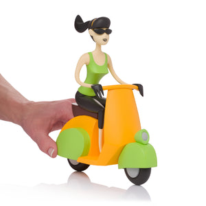 "Scooter Girl" Fine Art Vinyl Sculpture | "The Shag Store" Orange Edition | Shag (Josh Agle) | The Shag Store (3)