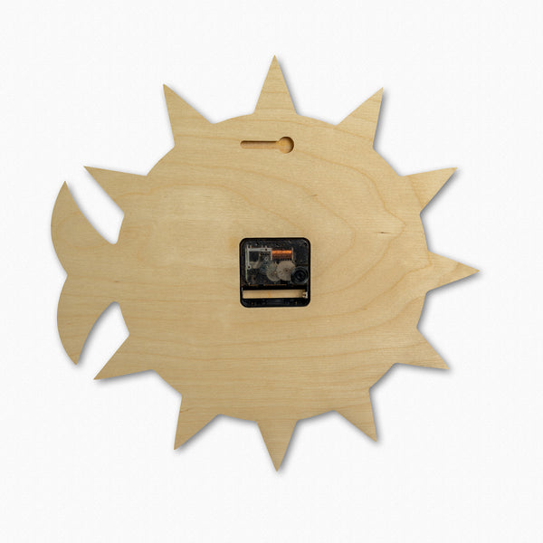 Yellow Pufferfish Clock (Back) | Shag (Josh Agle) | The Shag Store