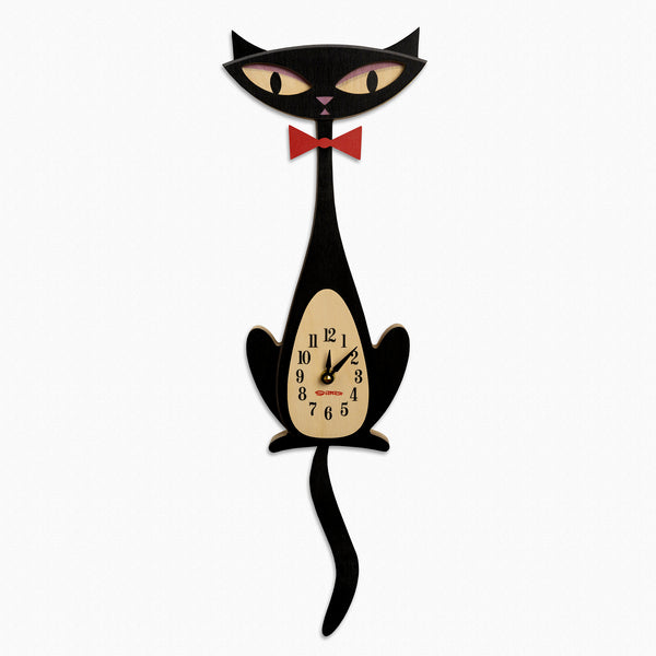 Black Cat Clock | | Wagging Pendulum Tail | Shag (Josh Agle) | The