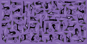 "Cautious Cats" Tote Bag | Gray | Shag (Josh Agle) | The Shag Store (Liner)