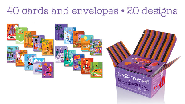Shag's Holiday Card Collection | 40 Assorted Cards & Envelopes