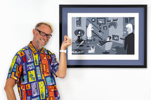 "Family Tree" Framed Fine Art Print with Shag (Josh Agle) | Slate Liner | The Shag Store