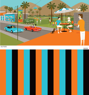 "Palm Canyon" Tote Bag | Shag (Josh Agle) | The Shag Store (Design & Interior Lining)