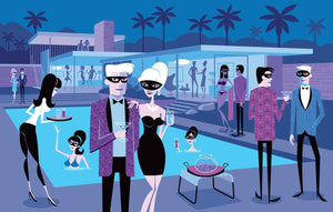 "The Incognitos" Fine Art Print | Richard Neutra's Kaufmann Desert House | Shag (Josh Agle) | The Shag Store