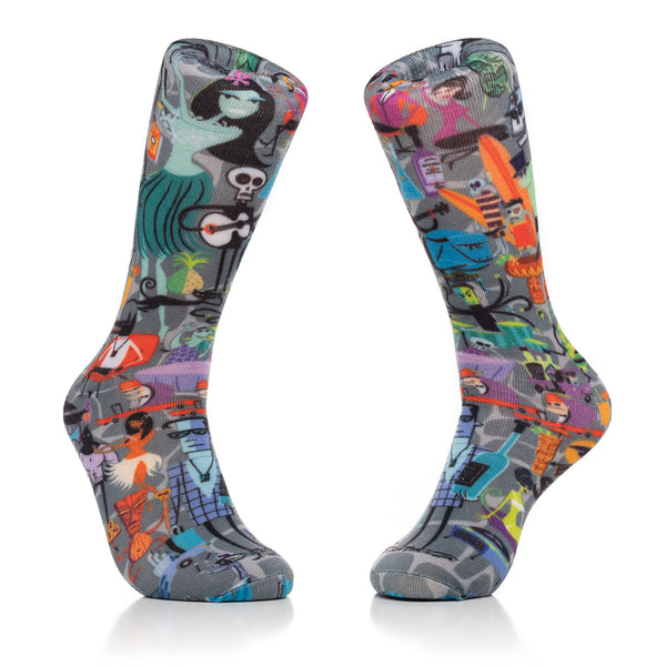 "Tiki Mod" Men's Crew Socks